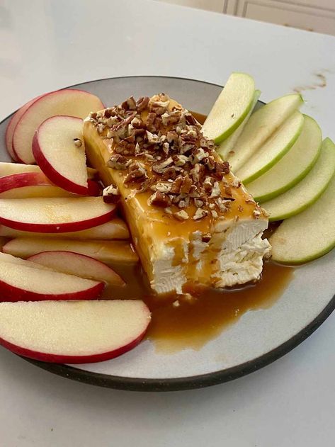 Caramel Cream Cheese Dip. Dips Over Cream Cheese, Caramel And Cream Cheese Dip, Caramel Dip For Apples With Cream Cheese, Dip With Cream Cheese 3 Ingredients, Carmel Apple Appetizers, Fall Cream Cheese Dip, Best Tailgate Recipes, Cream Cheese Dip Dessert, Appetizer Recipes With Cream Cheese