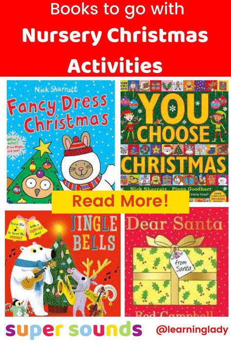 Deck the halls (and the classroom) with these merry and bright phonics games matched to books that are perfect for preschool. Super simple and engaging, these Phase 1 phonics activities are a holly jolly way for 2-4 year olds to get a jumpstart on their early reading skills Christmas Ideas Preschool, Preschool Phonics Games, Preschool Phonics Activities, Eyfs Phonics, Phase 1 Phonics, Nursery Christmas, Phonics Videos, Preschool Phonics, Elf Games