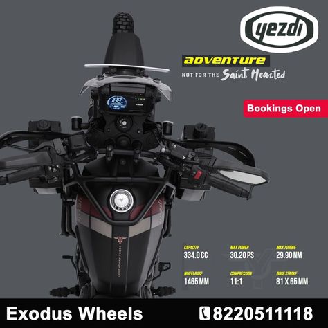 #Yezdi #Adventure is the King of All Roads. Try Now to Visit our Showroom or Contact +918220511118 for more details... #Exodus_Wheels #BookingsOpen #tirunelveli Yezdi Adventure, The King, Showroom