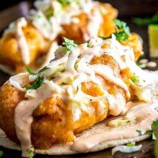 Fried Fish Tacos, Battered Fish Tacos, Beer Battered Fish Tacos, Baja Fish Tacos, Pickled Cabbage, Fish Taco, Fish Tacos Recipe, Taco Recipes, Fish Tacos