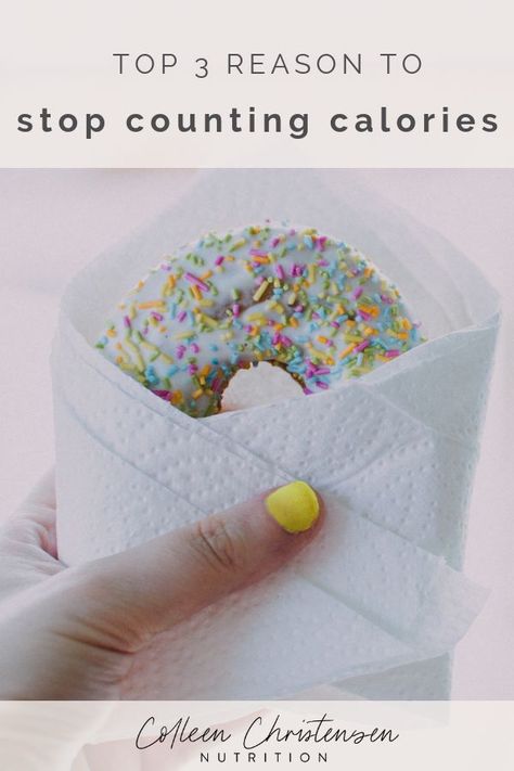 Calorie counting can become OBSESSIVE and controlling! Want to stop but can't seem to make it stick? Learn 3 reasons to stop counting calories that will give you a BETTER life! #countingcalories #healthyliving #intuitiveeating Colleen Christensen, Stop Counting Calories, Improve Body Image, Lifestyle Advice, Strength Program, Mind Diet, Healthy Living Motivation, Food Freedom, Calorie Calculator