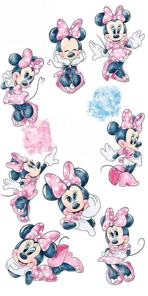 Mouse Clip Art, Mouse Watercolor, Minnie Mouse Drawing, Minnie Y Mickey Mouse, Minnie Mouse Images, Minnie Mouse Pictures, Idee Cricut, Mickey Mouse Wallpaper, Disney Images