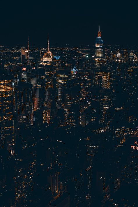 View Of City, City View Night, New York Night, City Skylines, Hudson Yards, View Wallpaper, Arte Cyberpunk, Life Aesthetic, City Vibe