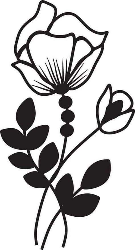 Free Cricut Images, Cross Stitch Sunflower, Flower Pic, Minimalist Tattoo Ideas, Pencil Drawings For Beginners, Picsart Png, Stencil Painting On Walls, Projets Cricut, Silhouette Template