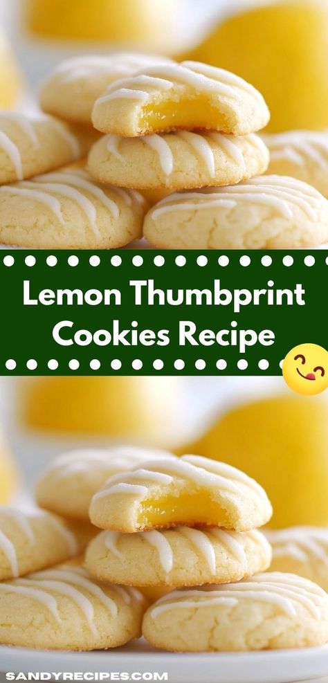 Looking to brighten your baking routine? These Lemon Thumbprint Cookies are a refreshing twist on classic cookies. Their irresistible flavor and straightforward preparation make them an ideal choice for holiday gatherings or casual family snacks. Lemon Curd Thumbprint Cookies, Dessert For Family, Lemon Thumbprint Cookies, Finger Desserts, Family Snacks, Thumbprint Cookies Recipe, Buttery Cookies, Pudding Desserts, Thumbprint Cookies