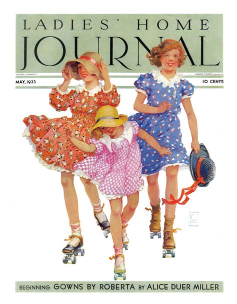 Roller Skates Vintage, Ladies Home Journal, Home Journal, Free Online Jigsaw Puzzles, Spring Kids, Journal Vintage, Old Magazines, Women Magazines, Vintage Stuff