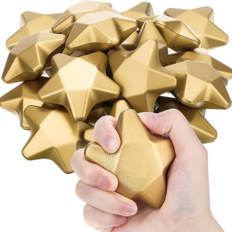 24 Pieces 3.1 Inch Star Stress Ball Stress Relief Balls Star Foam Stress Balls Star Party Favors Foam Stars Balls for Kids Adults Student Prizes Party Bag Fillers Fun Birthday Party Favors (Gold) Star Party Favors, Student Prizes, Party Favors For Adults, Sweet Sixteen Parties, Fun Birthday Party, Happy Party, Star Party, Party Bag Fillers, Party Bag