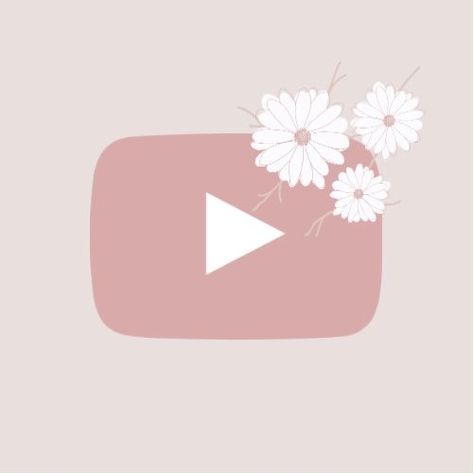 Aesthetic Youtube Logo, Aesthetic Youtube, Flower App, Wow Photo, Zestaw Ikon, Apple Icon, Flower Icons, Cute App, Simple Iphone Wallpaper