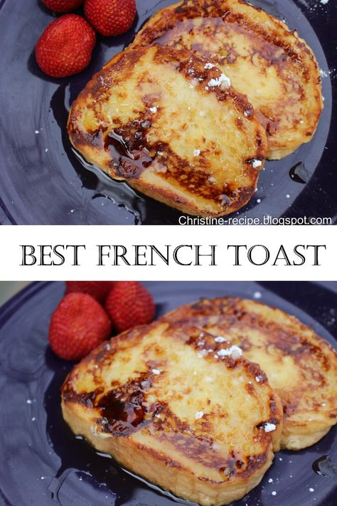 French Toast Italian Bread, French Bread Leftover Ideas, French Toast With Italian Bread, Leftover Italian Bread Recipes, Italian Bread French Toast, Leftover Italian Bread, Italian Loaf Bread, Breakfast Italian, Bread Meals