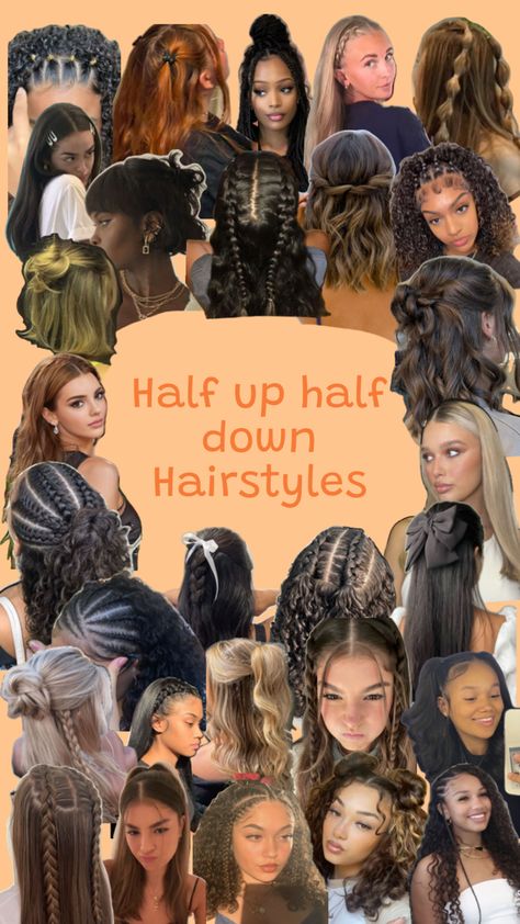 Half up half down hairstyles for curly, straight, long, and short hair Curly Half Up Half Down, Long And Short Hair, Half Up Half Down Hairstyles, Chanel Beauty, Half Up Half Down Hair, Best Color, Winter Hairstyles, Beauty Tutorials, Hair Stuff