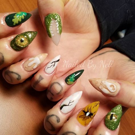 Love Dinosaur, Dino Eggs, Mens Nails, Crazy Nails, Disney Nails, Fall Nails, Jurassic Park, Trendy Nails, How To Do Nails