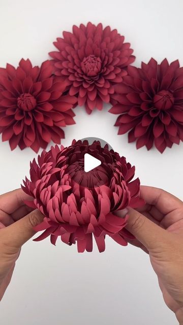 Flower Chrysanthemum, Paper Flower Decor, Craft Room Decor, Chrysanthemum Flower, Favorite Flower, Fall Projects, Cricut Creations, Fall Wreaths, Fall Flowers