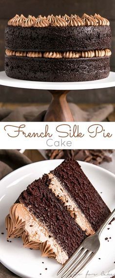 Super Moist Chocolate Cake, French Silk Pie, Delicious Chocolate Cake, Silk Pie, Cake Cooking, Cake Layers, Tasty Chocolate Cake, Best Cake Recipes, Moist Chocolate Cake