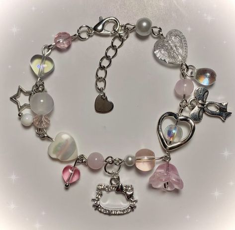 @m1kun4 on instagram Cheap Handmade Heart-shaped Charm Bracelet, Trendy Heart-shaped Charm Bracelet With Heart Beads, Elegant Heart-shaped Beaded Charm Bracelet, Metal Heart-shaped Charm Bracelet With Heart Beads, Handmade Pink Kawaii Charm Bracelet, Bracelet, On Instagram, Quick Saves, Instagram