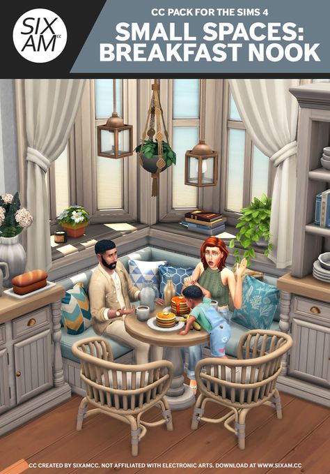 🚨NEW CC ALERT🚨 Small Spaces: Breakfast Nook (CC Pack for The Sims 4) | Patreon Sims 4 Useful Mods, Sims 4 Maxis Build Cc, Sims 4 Cc Maxis Match Decorations, Sims 4 Cc Lighting Mod, Sims Mods House, Sixam Cc Sims 4, Sims 4 Dining Chair Cc, Sims Packs Cc, Sims 4 Cc Dining Chairs