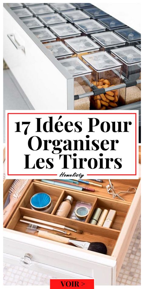 Des conseils, astuces et idées pour ranger et organiser vos tiroirs. Dans la salle de bains, la cuisine, le dressing...  #rangement #tiroirs #ranger #organiser #organisation #conseils #idees #astuces #tiroir #kondo #mariekondo #konmari Organised Kitchen, Kitchen Organization Diy, Love Home, Diy Organization, Dream Home Design, Kitchen Organization, New Kitchen, Kitchen Gadgets, Kitchen Accessories