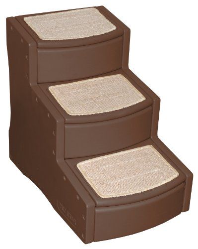 Pet Gear Easy Step 3-Step Pet Stairs for Cats and Dogs up to 150-Pound, Chocolate Pet Gear, Inc. http://www.amazon.ca/dp/B003SZUNQU/ref=cm_sw_r_pi_dp_cNR2ub0Z5XBW0 Dog Steps For Bed Diy Pet Stairs, Pet Stairs For Bed Wood, Pet Stairs For Bed Target, Carpet Treads, Elderly Dogs, Dog Stairs, Pet Stairs, Easy Pets, Sick Dog