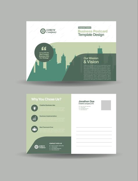 Corporate Postcard Design, Save The Date Corporate Event, Business Postcard Design, Postcard Design Inspiration, Branding Collateral, Business Postcard, Postcard Mailer, Impact Report, Marketing Postcard