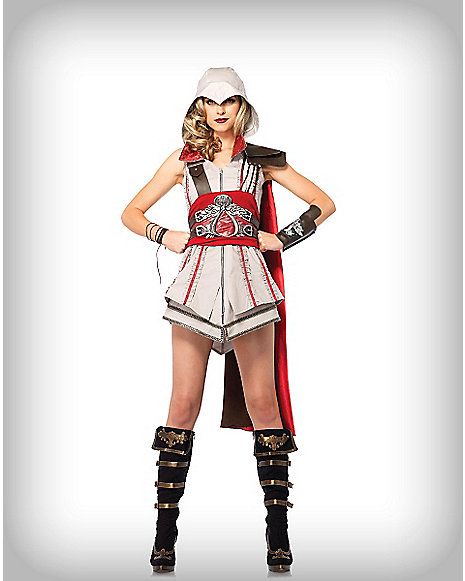 Assassins Creed Ezio Adult Womens Costume - Spirithalloween.com Assesin Creed, Disfraz Buzz Lightyear, Assassin Costume, Assassins Creed Costume, Assassin's Creed Ezio, Assassins Creed Ii, Female Assassin, Costume Women, Halloween Fancy Dress