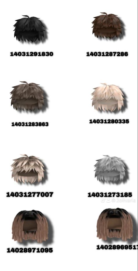 Roblox Boys Avatar, Boy Hair Codes Berry Ave, Roblox Boy Hair Codes, Eboy Hair, Avatar Hair, Roblox Boys, Couples Clothes, Roblox Ids, Messy Curly Hair