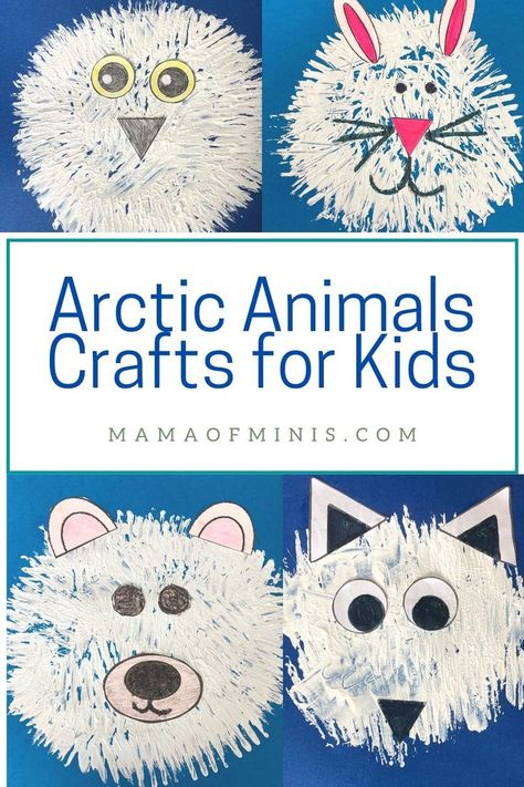 Arctic Animals Crafts for Kids Attic Animals, Arctic Animal Crafts, Owl Crafts Preschool, Arctic Animals Preschool Activities, Arctic Fox Art, Winter Animals Preschool, Owl Preschool, Snowy Owl Craft, Arctic Animals Activities