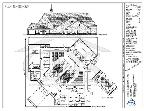 Church Floor Plans, Library Floor Plan, Church Building Plans, Church Design Architecture, Plan 2d, Conference Room Design, Church Building Design, Auditorium Design, Church Interior Design