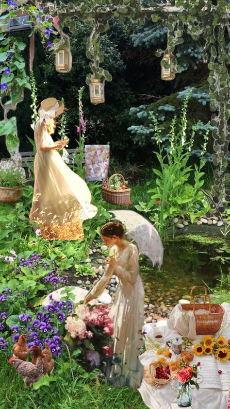 Picnic at the pond #nature #vintage #feminine #garden #cottagecore Garden Cottagecore, Vintage Feminine, Nature Vintage, The Pond, Cottage Core, Steven Universe, Your Aesthetic, Phone Wallpaper, Energy