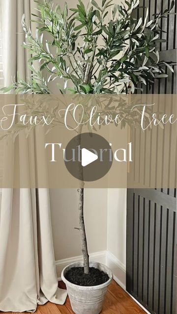 Faux Olive Tree Indoor Diy, Olive Tree Diy, Diy Faux Olive Tree, Olive Tree Living Room, Diy Olive Tree, Diy Faux Tree, Olive Tree Decor, Faux Tree Branches, Faux Olive Trees