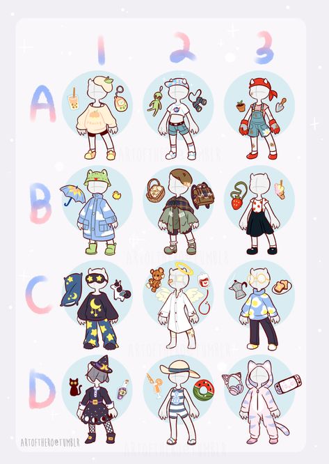 Art of the Ro | i had outfit ideas and nothing to do with ‘em... Oc + Letter + Number Clothes, Draw Your Character In This Outfit, Put Ur Oc In This Outfit, Send A Number, Draw Ur Oc In This Outfit, Oc Makers, King Julian, Drawing Outfits, Oc Bases