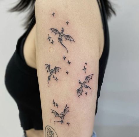 Ephemeral Tattoo, Small Dragon Tattoos, Bookish Tattoos, Fantasy Tattoos, Chest Tattoos, Chest Tattoos For Women, Subtle Tattoos, Elegant Tattoos, Dope Tattoos