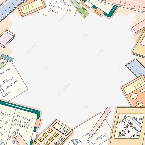 Business Math Background, Mapeh Border Design, Background Mathematics Design, Thoughts Decoration, Mathematics Cover Page, Mathematics Design Ideas, Math Border Design, Mathematics Project Cover Page, Calculator Clipart