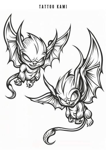 Cute But Creepy Drawings, Angel And Demon Tattoo Men, Men Tattoo Stencil Design, Badass Tattoo Designs Drawings, Devil Tattoo Men, Devil Tattoo Demons, Demonic Tattoo Designs, Grunge Tattoo Ideas Drawings, Windigo Reference