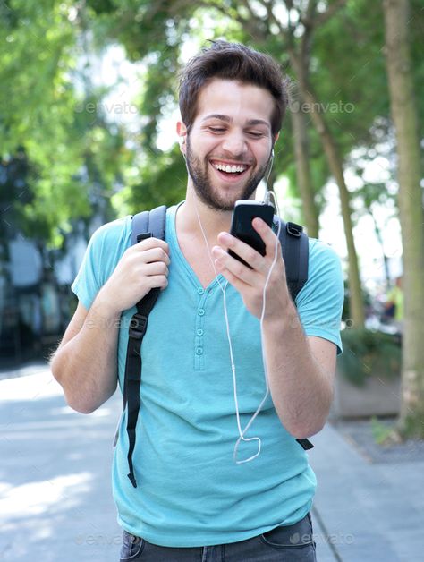 Guy Smiling At Phone, Guy Looking At Phone, Smiling At Phone, Smile Meme, Man Smiling, Stock Photos Funny, Product Photoshoot, Women Laughing, Creepy Guy