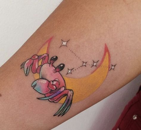 Crab Tattoo Ideas, Crab Tattoo, Horoscope Tattoos, Fairy Tattoo Designs, Zodiac Sign Tattoos, Zodiac Tattoos, Tattoo Ideas For Women, Zodiac Tattoo, Instagram Tattoo