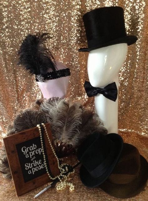 Hollywood Photo Booth Props, 1920s Decorations Roaring 20s, Hoco Masquerade, Masquerade Photo Booth, Gucci Christmas, Harlem Nights Party, Great Gatsby Prom, 20s Wedding, Harlem Nights