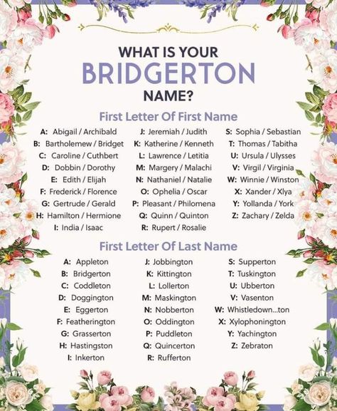 Bridgestone Theme Party, Bridgerton Themed Birthday Party, Your Bridgerton Name, Bridgeton Themed Party, Bridgerton Name, Bridgerton Theme Party, Bridgerton Theme, Adult Tea Party, Moms Night