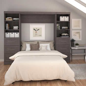 Ikea Apartment, Full Murphy Bed, Bedroom Remodel Ideas, Murphy Bed Ikea, Murphy Bed Ideas, Murphy Bed Desk, Modern Murphy Beds, Wall Beds, Murphy Bed Diy