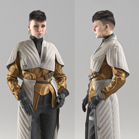 3d Concept Art, Sci Fi Dress, Sci Fi Costume, Sci Fi Clothing, Armor Design, Jedi Sith, Sci Fi Fashion, Alien Character, 3d Concept