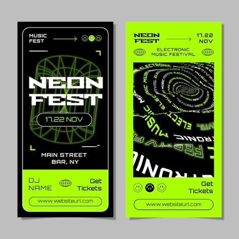 Email Graphic Design, Tech Design Graphic, Green Poster Design, Tech Graphic Design, Neon Graphic Design, Anti Design, Festival Branding, Neon Poster, Green Banner