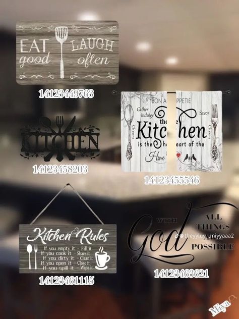 Bloxburg Planner Decal Codes, Kitchen Pictures Decor Wall Art Bloxburg, Roblox Wall Decor Codes, Bloxburg Dinning Room Decals Codes, Bloxburg Realistic Kitchen Decals, Bloxburg Dining Room Picture Codes, Wall Decor Codes Bloxburg, Dining Room Bloxburg Decals, Bloxburg Fridge Decals Screen