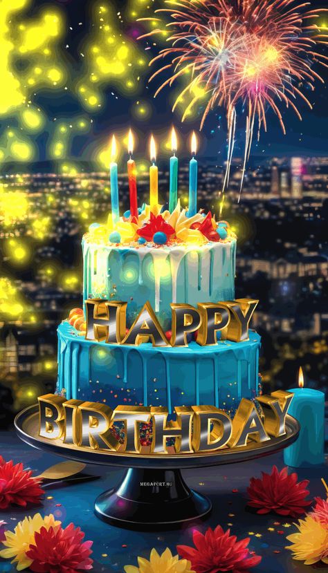 Happy Birthday Gif Animation, Animated Birthday Greetings, Happy Bday Cake, Happy Birthday Fireworks, Happy Birthday Animated, Birthday Animated Gif, Birthday Gif Images, Animated Birthday Cards, Happy Birthday Gif Images