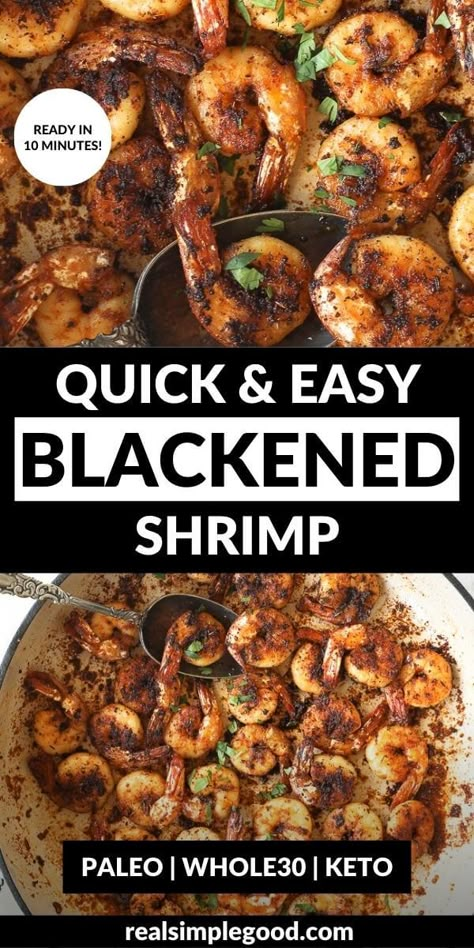 Shrimp Recipes Low Sodium, Healthy Shrimp Meals, Paleo Shrimp Recipes, W30 Recipes, Frozen Shrimp Recipes, Seasoned Shrimp, Blackened Shrimp, Blackened Seasoning, Salads Bowls