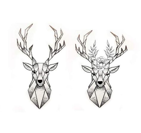 Couples Deer Tattoos, Bff Boy And Girl, Tattoo Buddhist, Tattoo Triangle, Tattoo Best Friends, Deer Head Tattoo, Best Friends Tattoo, Bff Funny, Brown Tattoo