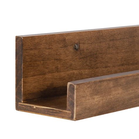 Kate and Laurel Rustic Brown 24-in L x 3.5-in D Wood Floating Shelf (2 Shelves) in the Wall Mounted Shelving department at Lowes.com Wooden Picture Ledge, Picture Ledge Wall, Plant Ledge, Ledge Wall, Wall Ledge, Picture Ledge Shelf, Decorative Shelving, Picture Ledge, Wall Shelf Decor