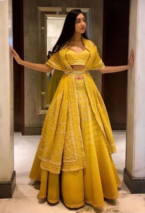 Haldi Dress, Haldi Outfits, Function Dresses, Nikkah Dress, Indian Outfits Lehenga, Wedding Lehenga Designs, Lehnga Dress, Gaun Fashion, Salwar Kamiz