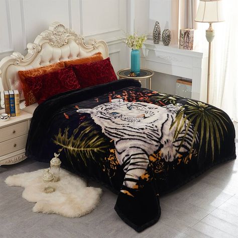 Tiger Blanket, Blankets For Winter, King Size Blanket, Heavy Blanket, Thick Blanket, Warm Bed, Winter Blankets, Bedding Stores, Size King