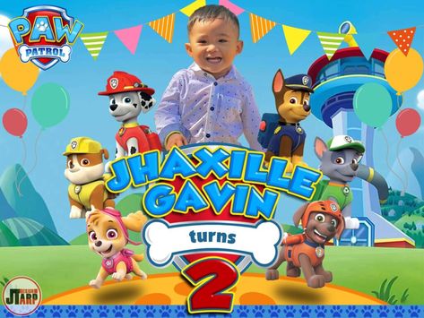 Paw Patrol Tarpaulin Background, Paw Patrol Tarpaulin Layout, 2nd Birthday Paw Patrol, Paw Patrol Background, Paw Patrol Theme Birthday, Tarpaulin Background, Paw Patrol Letters, Birthday Tarpaulin Background, Paw Patrol Shield