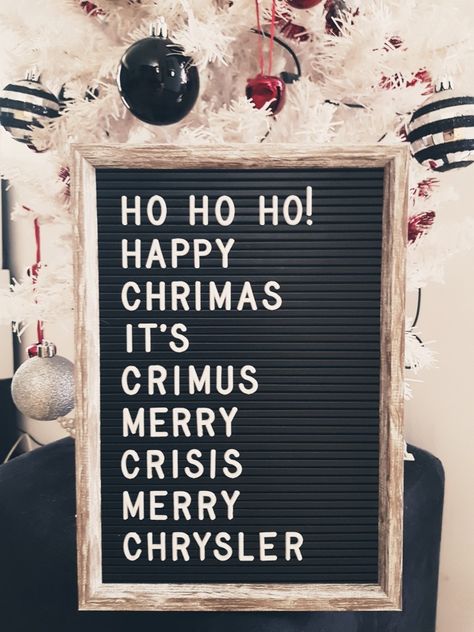 Merry Crisis, Merry Chrysler, Aesthetic Scenery, Message Board Quotes, Funny Phone, Board Quotes, Pickle Juice, Funny Phone Wallpaper, Christmas 2022