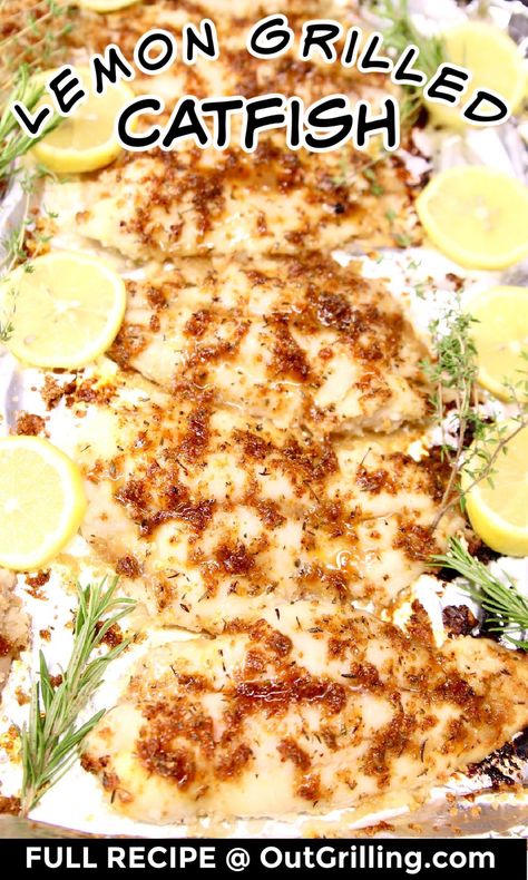 Catfish On The Grill Recipes, Catfish Grilled Recipe, How To Grill Fish, Grilled Catfish Fillets, Grilled Catfish Recipes, Grilling Fish On Grill, Grill Catfish Fillets, Grilled Catfish Recipes Foil, Grilled Catfish