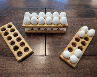 Wooden Egg Holder, Egg Holders, Egg Cartons, Egg Tray, Wooden Chopping Boards, Diy Wooden Projects, Farm Fresh Eggs, Wooden Eggs, Wooden Projects